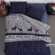 Постельное белье фланель First Choice Happiness Navy Blue семейный