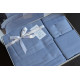 Комплект постельного белья First Choice New Trend Dusty Blue Евро
