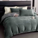 Комплект постільної білизни велюр євро VIP Grey-Green