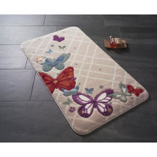 Килимок для ванної Confetti Butterfly Plaid Red 80х140 см
