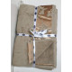 Махрове простирадло бавовна 200x220 Zeron SARMASIK DESEN KAFVE
