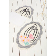 Килимок для ванної Chilai Home Sweet Bird Grey 60х100 см