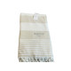 Пляжний рушник Maison Dor Primavera Beach Beige White 100-200 см кремовий