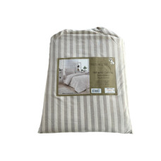 Комплект постільної білизни Maison Dor Lines Stripes Beige бавовна бежевий євро