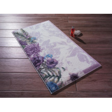 Килимок для ванної Confetti Pick flower lila 80х140 см