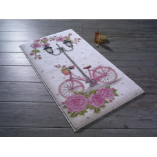 Килимок для ванної Confetti Romantic bike pembe 80х140 см