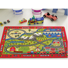 Коврик в детскую комнату Confetti Railway Kirmizi 100х150 см