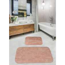 Набір килимків для ванної кімнати Diva Gold Pudra 60x100+50x60 см