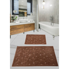 Набір килимків для ванної кімнати Diva Camparcasi D Brown 60x100+50x60 см