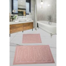 Набір килимків для ванної кімнати Diva Forest Pudra 60x100+50x60 см