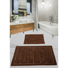 Набір килимків для ванної кімнати Diva Forest Brown 60x100+50x60 см