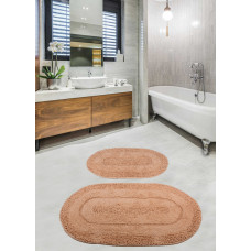 Набір килимків для ванної кімнати Diva Shine Pudra 60x100+50x60 см