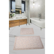 Набір килимків для ванної кімнати Diva Tas Kivircik Cream 60x100+50x60 см
