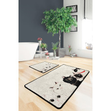 Набір килимків для ванної кімнати Chilai Home Angry Cats Djt 60x100+50x60 см