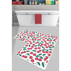 Набір килимків для ванної кімнати Chilai Home CILIEGIA BANYO HALISI DJT 60x100+50x60 см