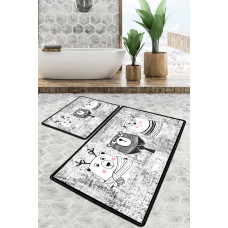 Набір килимків для ванної кімнати Chilai Home THREE BEARS BANYO HALISI DJT 60x100+50x60 см