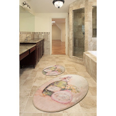 Набір килимків для ванної кімнати Chilai Home VIOLETA OVAL DJT 60x100+50x60 см