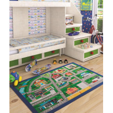 Коврик в детскую комнату Confetti Traffic Lanes Yesil 100х150 см