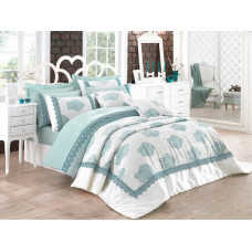 Покривало жаккардовое Cotton box Rodez Mint 270х260 см