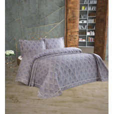 Покрывало Tropik home Zigzag Navy Blue 1229-5 240х260 см