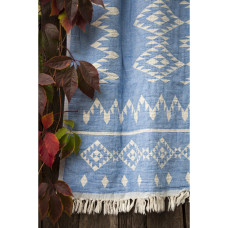 Покривало Barine Туреччина - Kilim Throw Blue блакитний 130x170 см