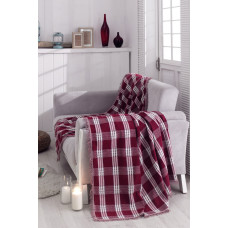 Покривало Eponj Home Туреччина Naturel - Max Kareli bordo бордовий 180x220 см