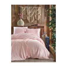 Покривало плед Eponj Home Туреччина жаккард - Leonar pudra пудра 220x240 см
