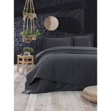 Покривало стеганное Eponj Home Туреччина - Monart fume темно-сірий 220x240 см