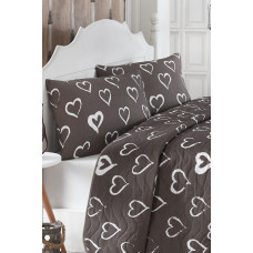 Покривало стеганное Eponj Home Туреччина - Amaour kahve кави 200x220 см