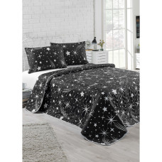 Покривало стеганное Eponj Home Туреччина B & W - Halley siyah чорний 200x220 см