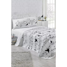 Покривало стеганное Eponj Home Туреччина B & W - Note 200x220 см