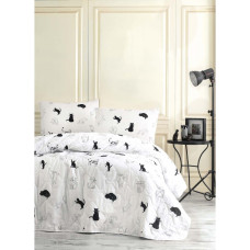 Покривало стеганное Eponj Home Туреччина B & W - Patte 200x220 см