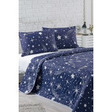 Покривало стеганное Eponj Home Туреччина - Halley lacivert синій 200x220 см