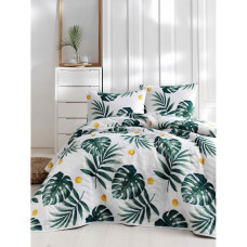 Покривало стеганное Eponj Home Туреччина - Monstera yesil зелений 200x220 см
