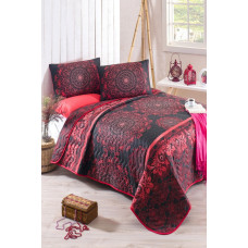 Покривало стеганное Eponj Home Туреччина - Sehri-Ala kirmizi червоний 200x220 см