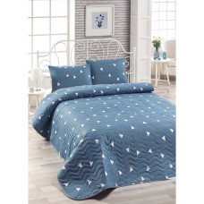 Покривало стеганное Eponj Home Туреччина - Ucgen k bulutmavi блакитний 200x220 см