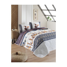 Покривало стеганное Eponj Home Туреччина - AfrikaPigme lacivert синій 160x220 см