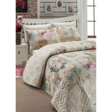 Покривало стеганное Eponj Home Туреччина - Angel bej бежевий 160x220 см