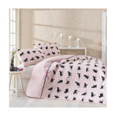 Покривало стеганное Eponj Home Туреччина - Cats пудра 160x220 см