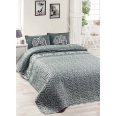 Покривало стеганное Eponj Home Туреччина - Elepante antrasit-fume сірий 160x220 см