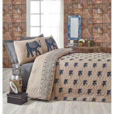 Покривало стеганное Eponj Home Туреччина - Fil mavi блакитний 160x220 см