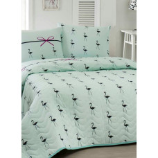 Покривало стеганное Eponj Home Туреччина - Flamingo Mint 160x220 см