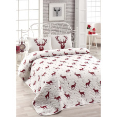 Покривало стеганное Eponj Home Туреччина - Geyik bordo бордовий 160x220 см