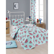 Покривало стеганное Eponj Home Туреччина - Karpuz a mavi блакитний 160x220 см