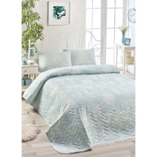 Покривало стеганное Eponj Home Туреччина - Kralice mint ментоловий 160x220 см