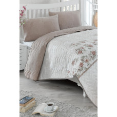 Покривало стеганное Eponj Home Туреччина - Lustro kahve кави 160x220 см