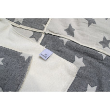 Плед микроплюш Barine Турция - Star Patchwork throw black черный 130x170 см