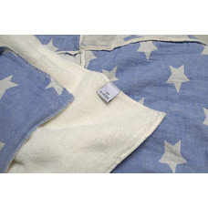 Плед микроплюш Barine Турция - Star Patchwork throw blue голубой 130x170 см