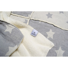 Плед микроплюш Barine Турция - Star Patchwork throw grey серый 130x170 см