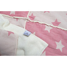 Плед микроплюш Barine Турция - Star Patchwork throw pink розовый 130x170 см